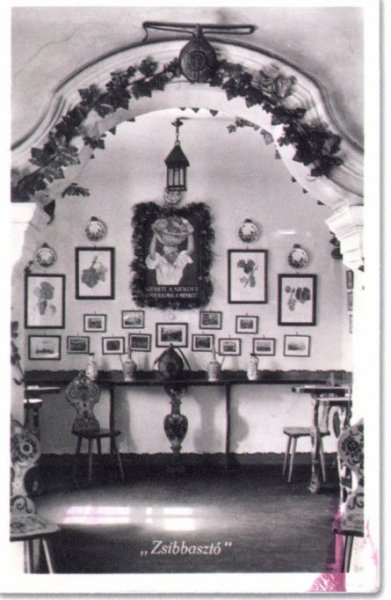 1930-as évek. „Magyar nemes borok kóstolóháza" - Majer László borkereskedő vendéglője, a „Zsibbasztó" a Budapesti főúton